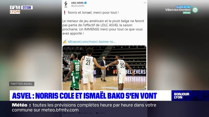 ASVEL: Norris Cole et Ismaël Bako quittent le club