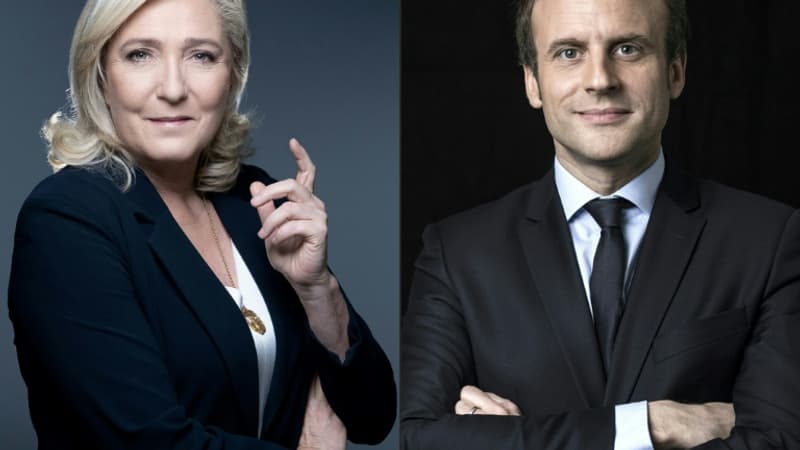 Présidentielle: Emmanuel Macron à 55,5% contre 44,5% pour Marine Le Pen, selon un sondage