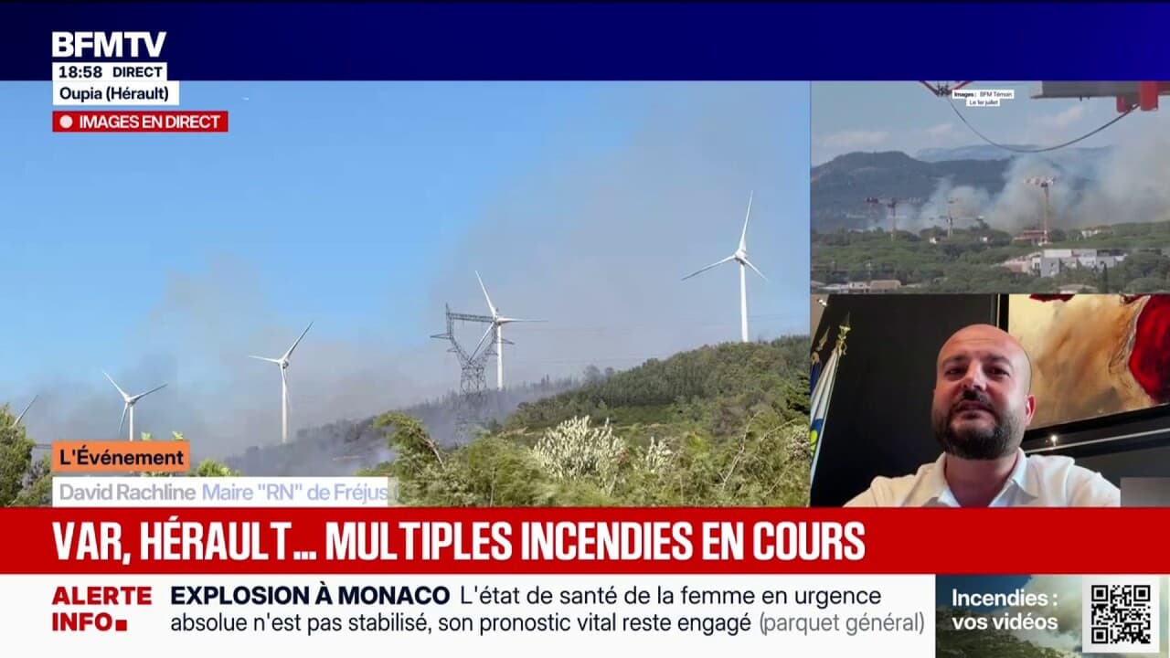 Incendies à Fréjus: "Les sapeurs-pompiers sont pleinement mobilisés", affirme le maire de la ville