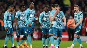 L'équipe de Southampton à Meadow Lane (Nottingham) le 8 mai 2023.