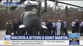 Irma: Emmanuel Macron arrive à Saint-Martin