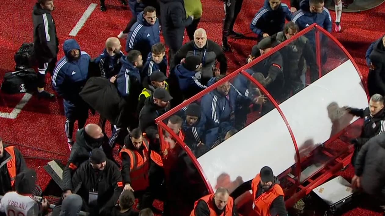Bagarre entre les staffs d'Ajaccio et de Lyon, 29 janvier 2023