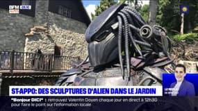 Hautes-Alpes : il sculpte des aliens dans son jardin à Saint-Appolinaire 