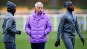 José Mourinho et Tanguy Ndombele