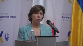 Catherine Colonna à Kiev, le 27 septembre 2022. 