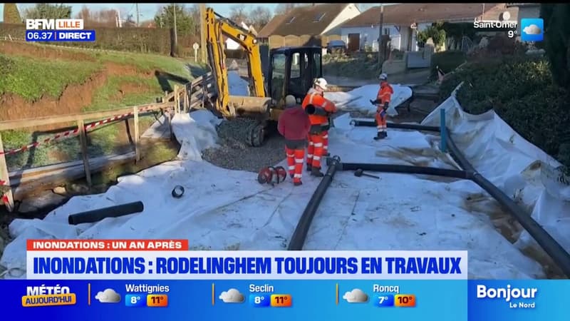 Inondations dans le Pas-de-Calais: Rodelinghem toujours en travaux