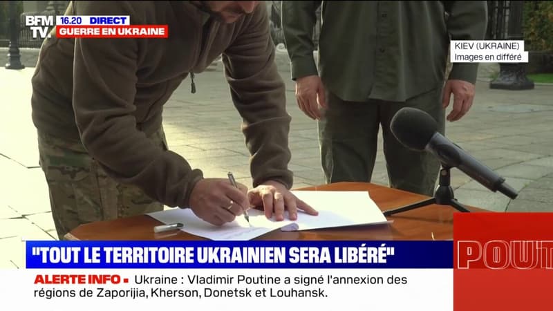 Volodymyr Zelensky signe la demande d'adhésion de l'Ukraine à l'Otan
