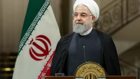 Le président iranien Hassan Rouhani lors d'une conférence de presse, le 13 octobre 2019