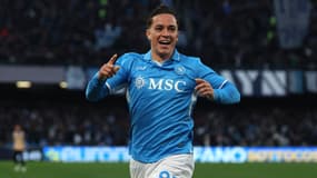 Giacomo Raspadori lors de Naples-Venise, le 29 décembre 2024 en Serie A