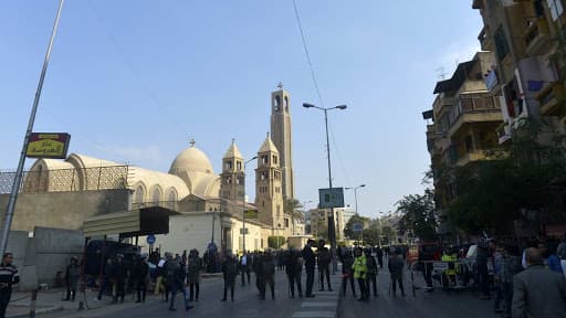 L'église copte orthodoxe du Caire où l'explosion a eu lieu.