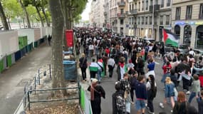1.500 personnes étaient présentes pour la manifestation en soutien à la Palestine, à Lyon, le mercredi 29 mai