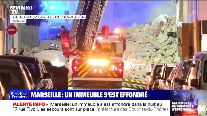 Un immeuble d'habitation s'est effondré cette nuit à Marseille, faisant au moins 5 blessés