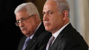 Mahmoud Abbas et Benjamin Netanyahu, en septembre 2010, aux États-Unis. 