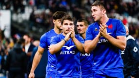 Antoine Dupont et Anthony Jelonch lors du match France-Australie le 05/11/2022