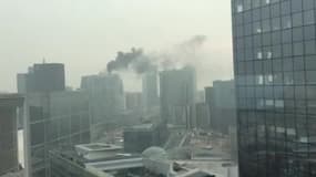 Incendie sur la Défense - Témoins BFMTV