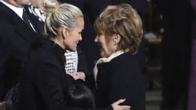 Laeticia Hallyday et Nathalie Baye le jour de l'hommage populaire à Johnny