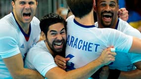 Les joueurs de l'équipe de France de handball