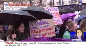 Journée internationale des droits des femmes: manifestation féministe à Paris