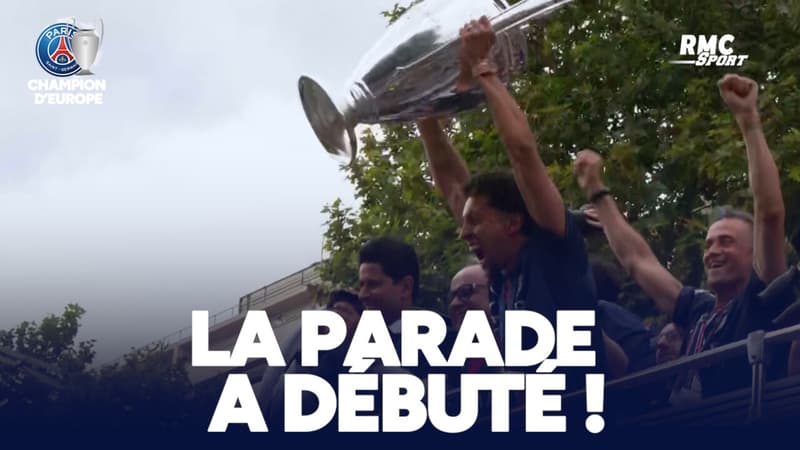 Le PSG champion d'Europe : les héros parisiens ont débuté leur parade sur les Champs-Élysées