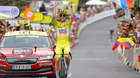 Tadej Pogacar lors de la 19e étape du Tour de France, le 19 juillet 2024.