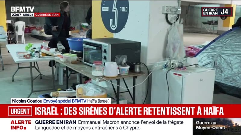 À Haïfa en Israël, les habitants ont dû se réfugier dans les abris face à la menace des missiles