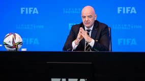 Le président de la Fifa Gianni Infantino sur une photo prise et publiée par la Fifa le 20 octobre 2021 au siège de la Fifa à Zurich, Suisse