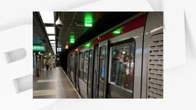 Le système de lumières expérimenté sur la ligne D du métro lyonnais à la station Sans Souci.