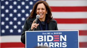 Kamala Harris, photographiée ici le 25 octobre 2020, devient la première femme vice-présidente des États-Unis