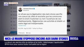 Nice: le maire s'oppose à la légalisation de l'activité des dark stores