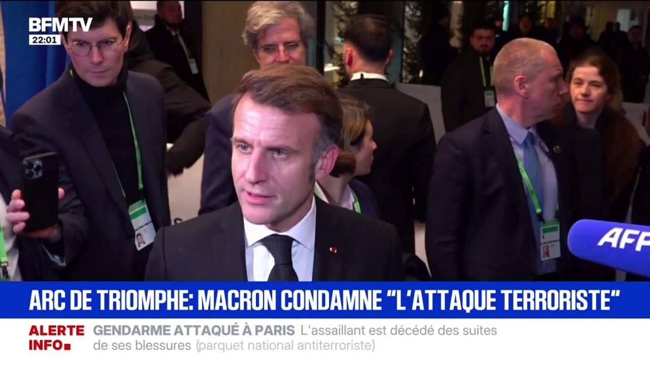 Gendarme attaqué à Paris: Emmanuel Macron "condamne cette attaque terroriste" Kép