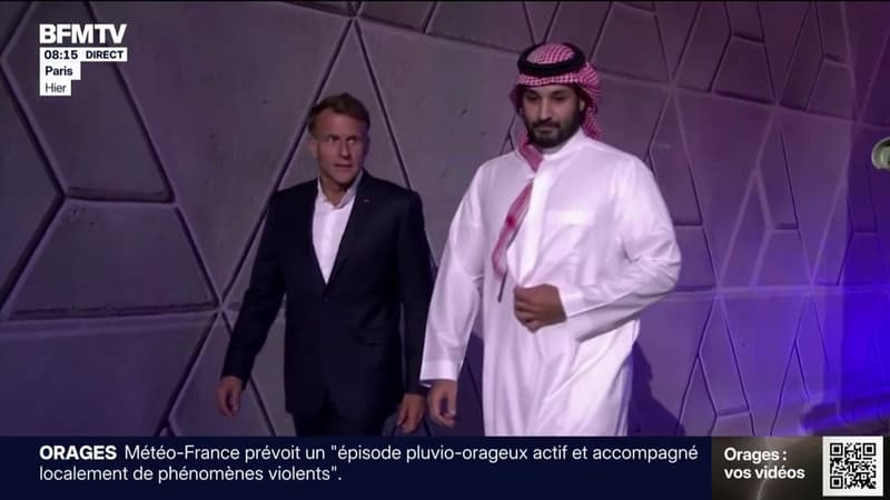 Emmanuel Macron et le prince hériter saoudien, Mohammed Ben Salmon clôturent ensemble l'Esports World Cup