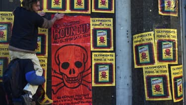 Un militant anti-glyphosate.