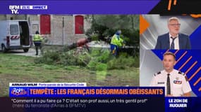 Bilan de la tempête Ciarán: "On est dans une situation globalement satisfaisante", pour Arnaud Wilm (porte-parole de la Sécurité Civile)