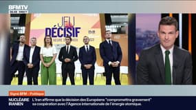 Signé BFM – La photo des six personnalités politiques venues débattre de la situation budgétaire française donne des airs de campagne