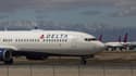 Un avion de la compagnie aérienne américaine Delta Air Lines en Californie en mars 2020.