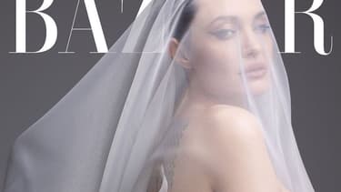 Angelina Jolie en couverture de Harper's Bazaar