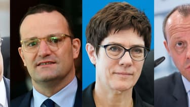 De gauche à droite: Armin Laschet, Jens Spahn, Annegret Kramp-Karrenbauer et Friedrich Merz.