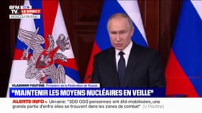 Vladimir Poutine: "300.000 personnes ont été mobilisées, une grande partie d'entre elles se trouvent dans les zones de combat"