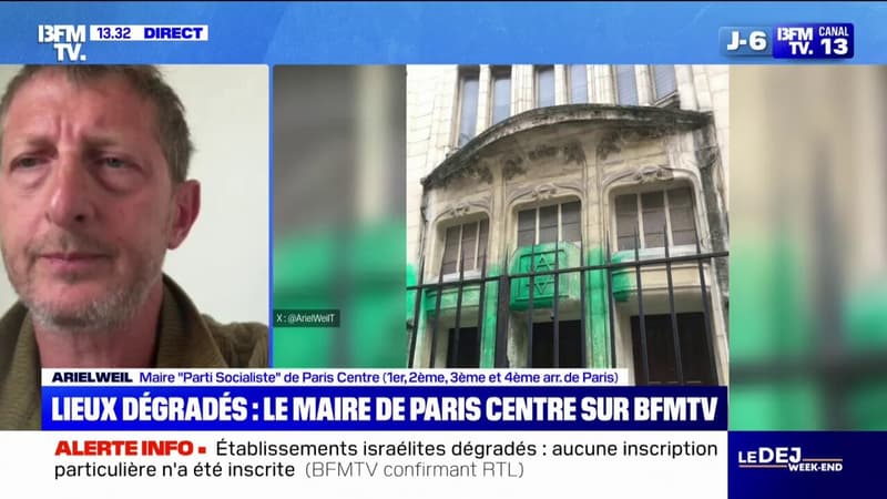 Ariel Weil, maire PS du centre de Paris, témoigne après la dégradation de quatre établissements de la communauté juive