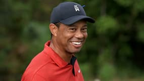 L'Américain Tiger Woods, lors du dernier tour du tournoi père-fils PNC Championship, le 19 décembre 2021 au Ritz Carlton Golf Club Grande Lakes à Orlando, en Floride