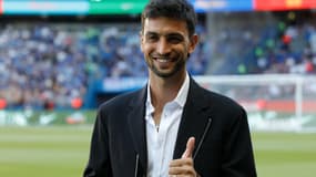 Javier Pastore au Parc des Princes, le 14 août 2021 lors de la présentation de Lionel Messi