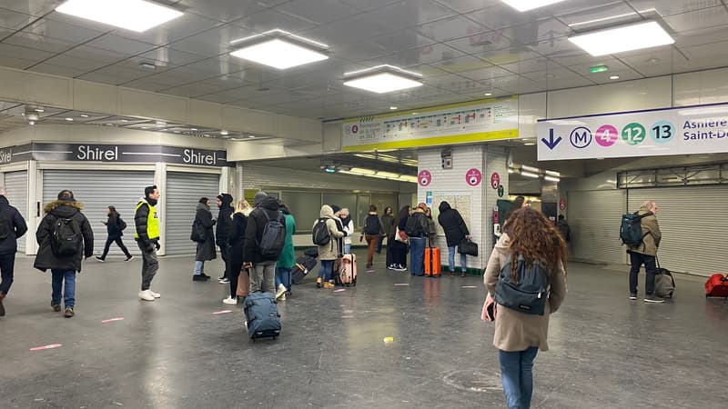La station Montparnasse- Bienvenüe le 9 janvier 2024.