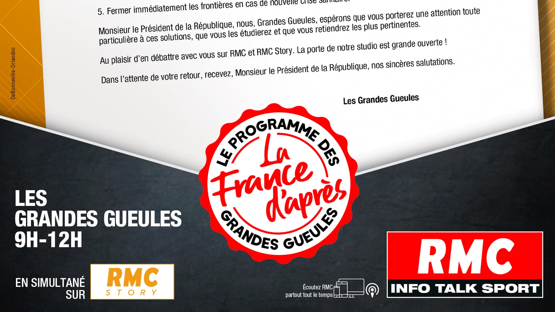 "La France d’après": découvrez la lettre ouverte des "Grandes Gueules" à Emmanuel Macron