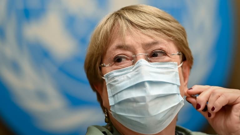 La Haute-Commissaire aux droits de l'homme Michelle Bachelet le 21 juin 2021 à Genève (photo d'illustration)