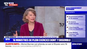 Gouvernement Barnier: "On a des assurances sur ce qui nous tenait à cœur", indique Anne Genetet (Ensemble)