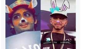 Carlos Sainz et Lewis Hamilton