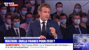 Emmanuel Macron: "Le défi démographique est colossal (...) Il crée des tensions entre différentes régions du monde par les migrations"