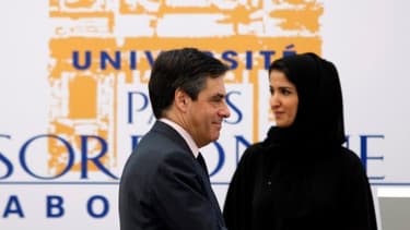 François Fillon, alors Premier ministre, lors de l'inauguration de la Sorbonne d'Abu Dhabi, en 2011.