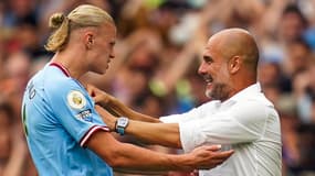 Erling Haaland et Pep Guardiola