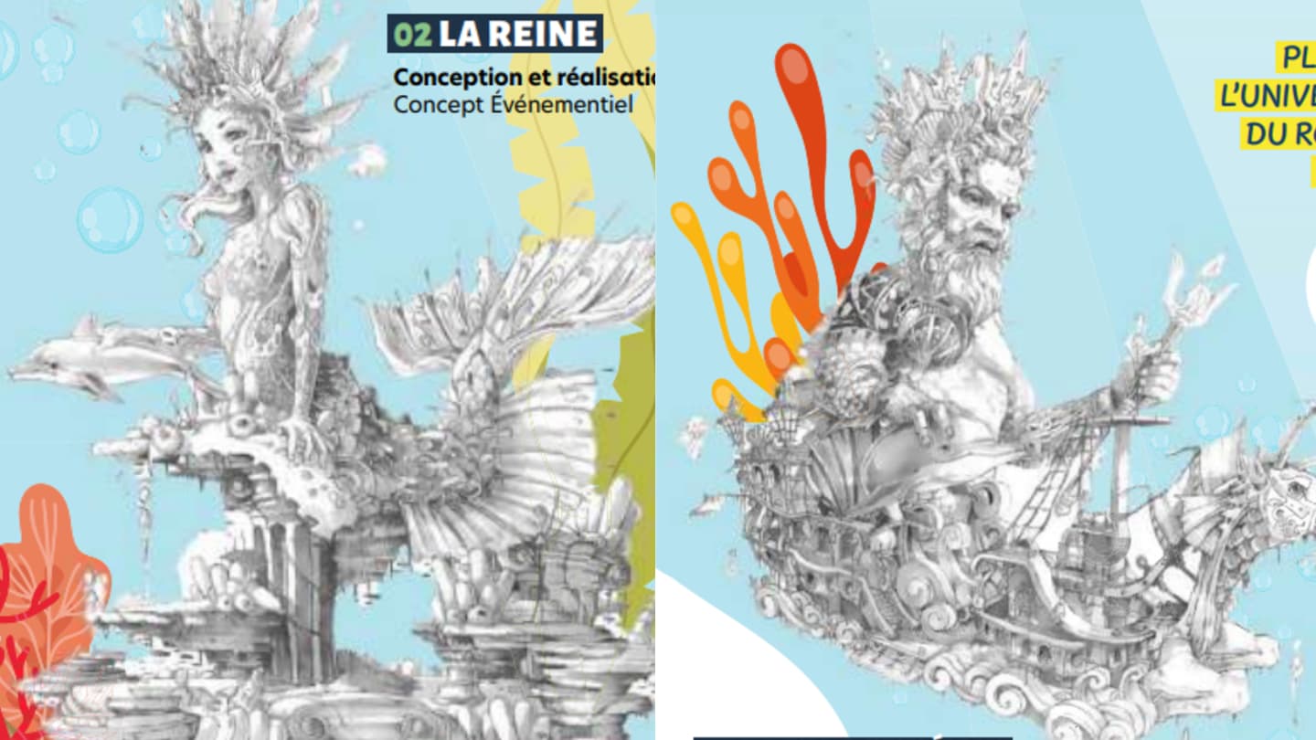 Les visuels des chars du roi et de la reine de l'édition 2025 du carnaval de Nice. Les visuels des chars du roi et de la reine de l'édition 2025 du carnaval de Nice.